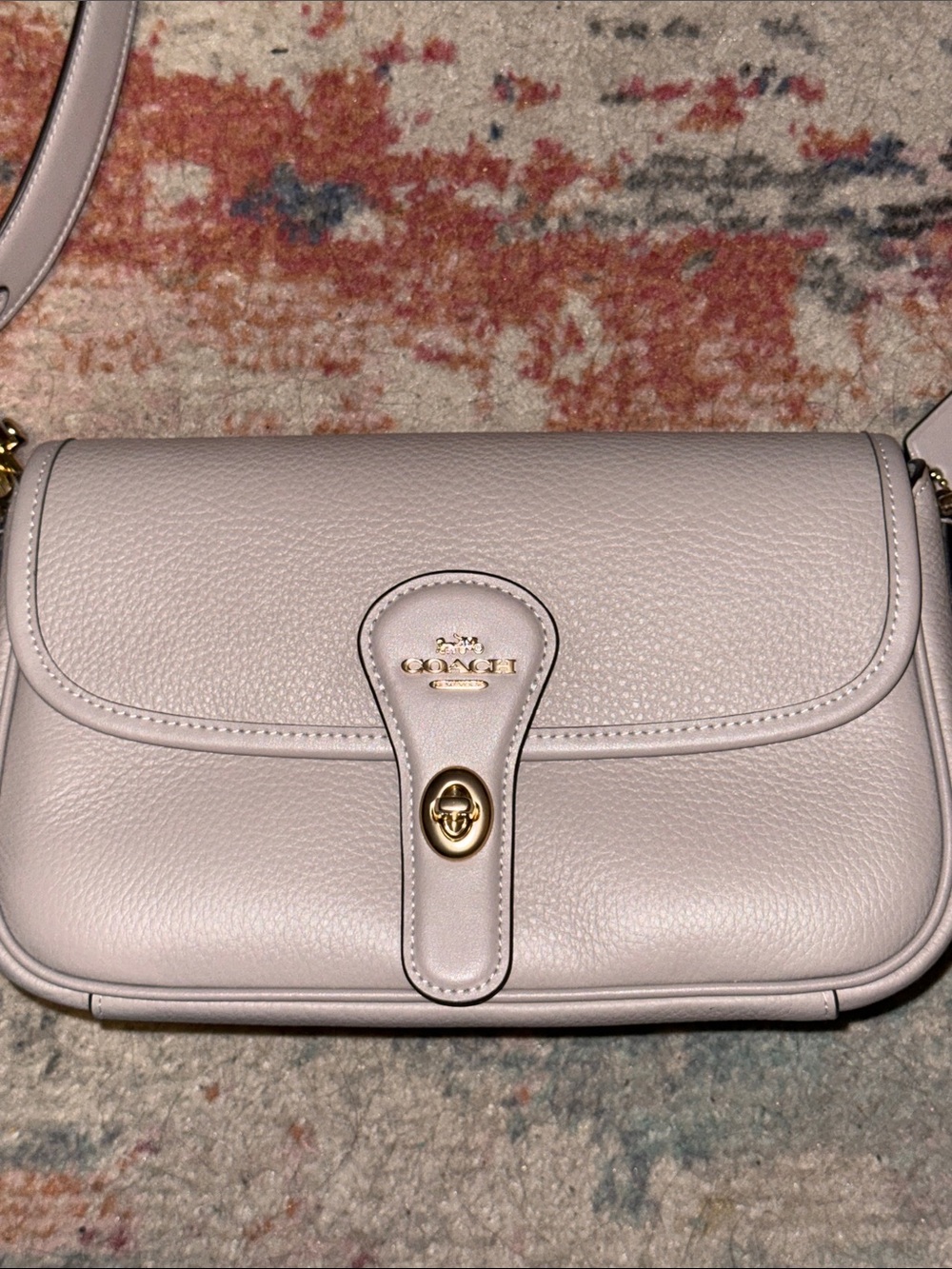 COACH Pebbled Leather in light Gray